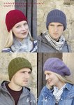 Sirdar 9698 Knitting Pattern Hats in Hayfield Chunky With Wool