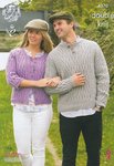 King Cole 4370 Knitting Pattern Cardigan and Sweater in King Cole Merino Blend DK