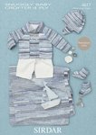 Sirdar 4617 Knitting Pattern Blanket, Bootees, Coat & Helmet in Sirdar Snuggly Baby Crofter 4 Ply