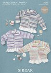 Sirdar 4619 Knitting Pattern Cardigans in Sirdar Snuggly Baby Crofter 4 Ply