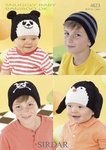 Sirdar 4623 Knitting Pattern Panda, Penguin, Crossbones and Striped Hats in Snuggly Baby Bamboo DK