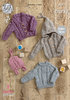 King Cole 4351 Knitting Pattern Sweater, Hoodie, V-Necked Cardigan and Hat in Magnum Chunky