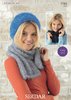 Sirdar 7783 Knitting Pattern Easy Knit Ladies Hat, Scarf and Snood in Sirdar Touch