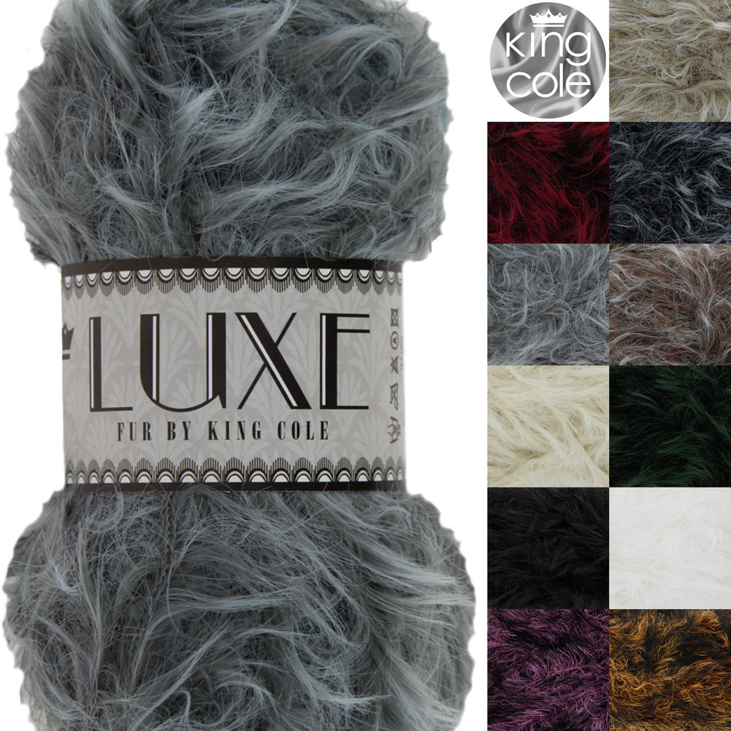 King Cole Luxe Fur Knitting Yarn Athenbys