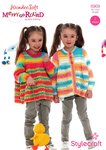 Stylecraft 8969 Knitting Pattern Girls Cardigan and Sweater in Wondersoft Merry Go Round DK