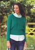 Stylecraft 9026 Knitting Pattern Ladies Sweater in Life DK