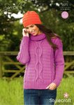Stylecraft 9072 Knitting Pattern Ladies Sweater and Hat in Special Aran