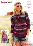 Stylecraft 9082 Knitting Pattern Girls and Ladies Sweaters in Carnival and Special Chunky