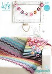 Stylecraft 9091 Crochet Pattern Blanket, Cushion Cover and Bunting in Life DK