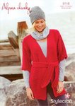 Stylecraft 9118 Knitting Pattern Ladies Belted Cardigan in Alpaca Chunky