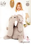 Stylecraft 9162 Knitting Pattern large Toy Elephant in Life Super Chunky