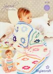 Stylecraft 9156 Crochet Pattern Baby Blanket and Bib in Special and Classique Cotton DK