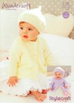 Stylecraft 9150 Knitting Pattern Baby Coat Cardigan and Beret in Wondersoft DK