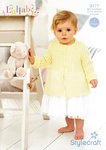 Stylecraft 9171 Knitting Pattern Baby Long Cardigan and Dress in Lullaby DK