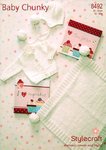 Stylecraft 8492 Knitting Pattern Cardigan, Blanket & Hat in Stylecraft Special Baby Chunky