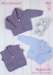 Stylecraft 8624 Knitting Pattern Babies Cardigan Waistcoat in Wondersoft DK