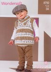 Stylecraft 8750 Knitting Pattern Boys Sweater in Stylecraft Wondersoft DK