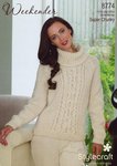 Stylecraft 8774 Knitting Pattern Ladies Sweater In Stylecraft Weekender