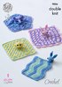 King Cole 9036 Crochet Pattern Baby Comfort Blankets in Cherished DK