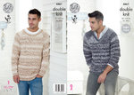 King Cole 4461 Knitting Pattern Raglan Sleeve Sweaters in King Cole Vogue DK
