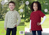 King Cole 4420 Knitting Pattern Childrens Sweater and Tunic in King Cole Chunky Tweed