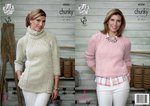 King Cole 4506 Knitting Pattern Ladies Tunic and Sweater  to knit in Authentic Chunky
