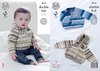 King Cole 4516 Knitting Pattern Baby Sweater and Hoodie  to knit in Cherish DK