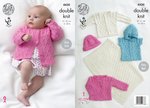 King Cole 4430 Knitting Pattern Easy Knit Baby Blanket, Jackets, Gilet and Hat in Cottonsoft DK