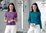King Cole 4400 Knitting Pattern Ladies Sweater and Top to knit in Glitz DK