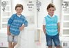King Cole 4465 Knitting Pattern Boys Sweater and Tank Top to knit in Vogue DK