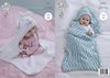 King Cole 4534 Knitting Pattern Babby Cocoon & Blanket in King Cole Yummy