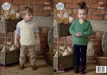 King Cole 4562 Knitting Pattern Childrens Sweater and Slipover in Fashion Aran