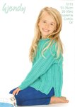 Wendy 5773 Knitting Pattern Child's Roll Neck Sweater in Wendy Supreme Cotton DK