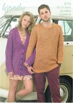 Wendy 5774 Knitting Pattern Unisex Open Stitch Sweater and Cardigan in Supreme Cotton Chunky