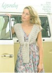 Wendy 5765 Knitting Pattern Ladies Tie Front Shrug in Supreme Cotton 4 Ply