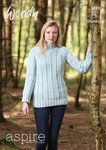 Wendy 5819 Knitting Pattern Ladies Twisted Rib Sweater and Tunic in Wendy Aspire Chunky