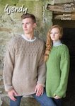 Wendy 5859 Knitting Pattern Family Sweaters in Serenity Super Chunky