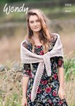 Wendy 5954 Knitting Pattern Ladies Shawl and Wrap in Aran with Wool