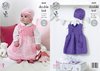 King Cole 4650 Knitting Pattern Babies Girls Dresses and Hats in Cherished DK