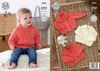 King Cole 4644 Knitting Pattern Baby Cardigans and Sweater in King Cole Comfort Aran