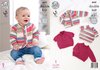 King Cole 4620 Knitting Pattern Baby Cardigans & Sweaters in King Cole Comfort & Comfort Prints DK