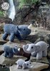 King Cole 9046 Amigurumi Crochet Pattern Elephants & Rhinos in Merino DK