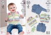 King Cole 4622 Knitting Pattern Baby Cardigans and Waistcoat in Comfort and Comfort Prints DK