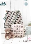 Stylecraft 9300 Crochet Pattern Cot Coverlet and Cushion Cover in Stylecraft Batik DK