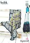 Stylecraft 9299 Crochet Pattern Circles in Diamonds Wrap in a Bag in Stylecraft Batik DK