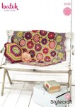 Stylecraft 9298 Crochet Pattern Hexagon Flower Blanket and Cushion Cover in Stylecraft Batik DK
