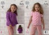 King Cole 4701 Knitting Pattern Girls Top & Cardigan in Big Value Chunky