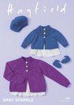 Sirdar 4659 Knitting Pattern Baby Girls Cardigan Beret & Shoes in Hayfield Baby Sparkle DK