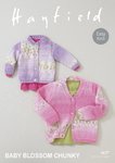 Sirdar 4677 Knitting Pattern Baby Girls Round & V Neck Cardigans in Hayfield Baby Blossom Chunky