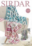 Sirdar 7821 Crochet Pattern Crochet Blankets in Sirdar Cotton 4 Ply
